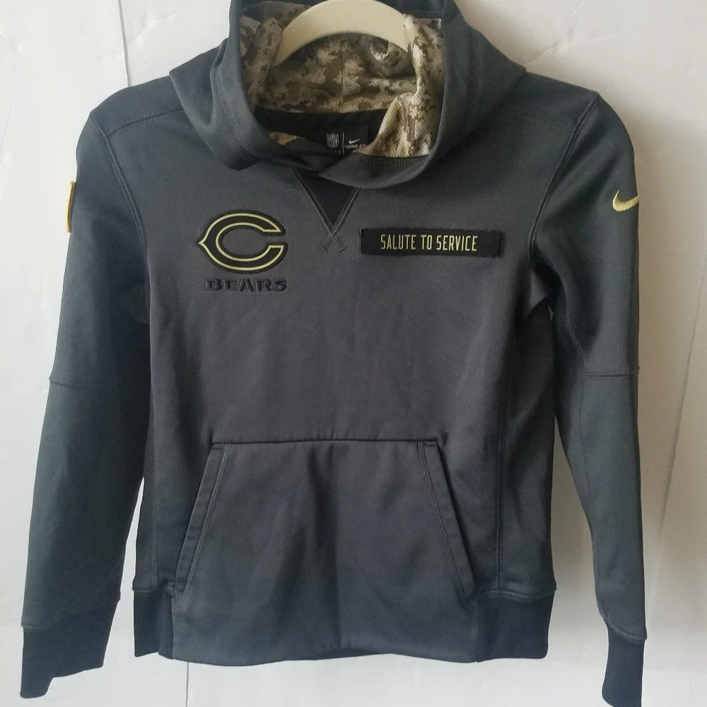 NFL Infield apparel/ Nike therma-fit boys hoodie Size M Gray